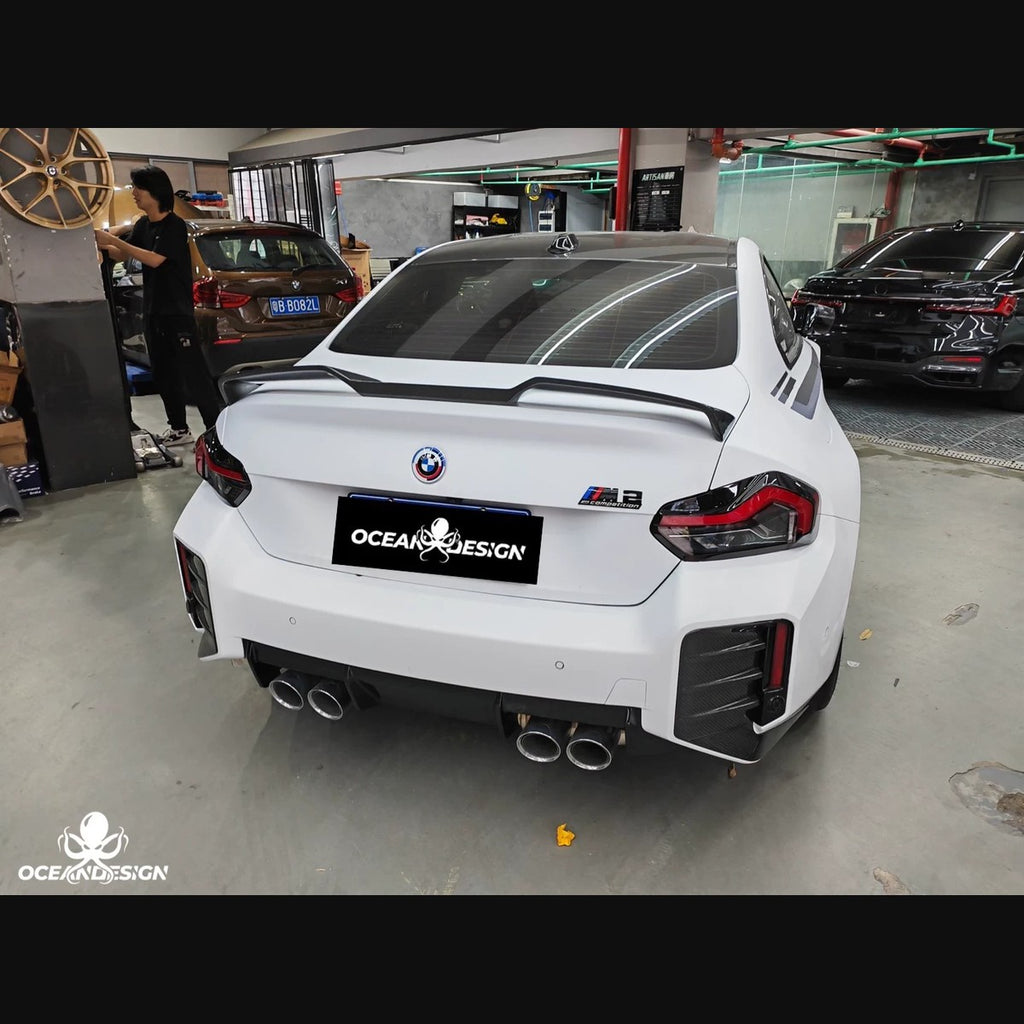 BMW G87 M2 / G42 M240i Ocean Design OD & AR Dry Carbon Fiber Rear Wing / Spoiler