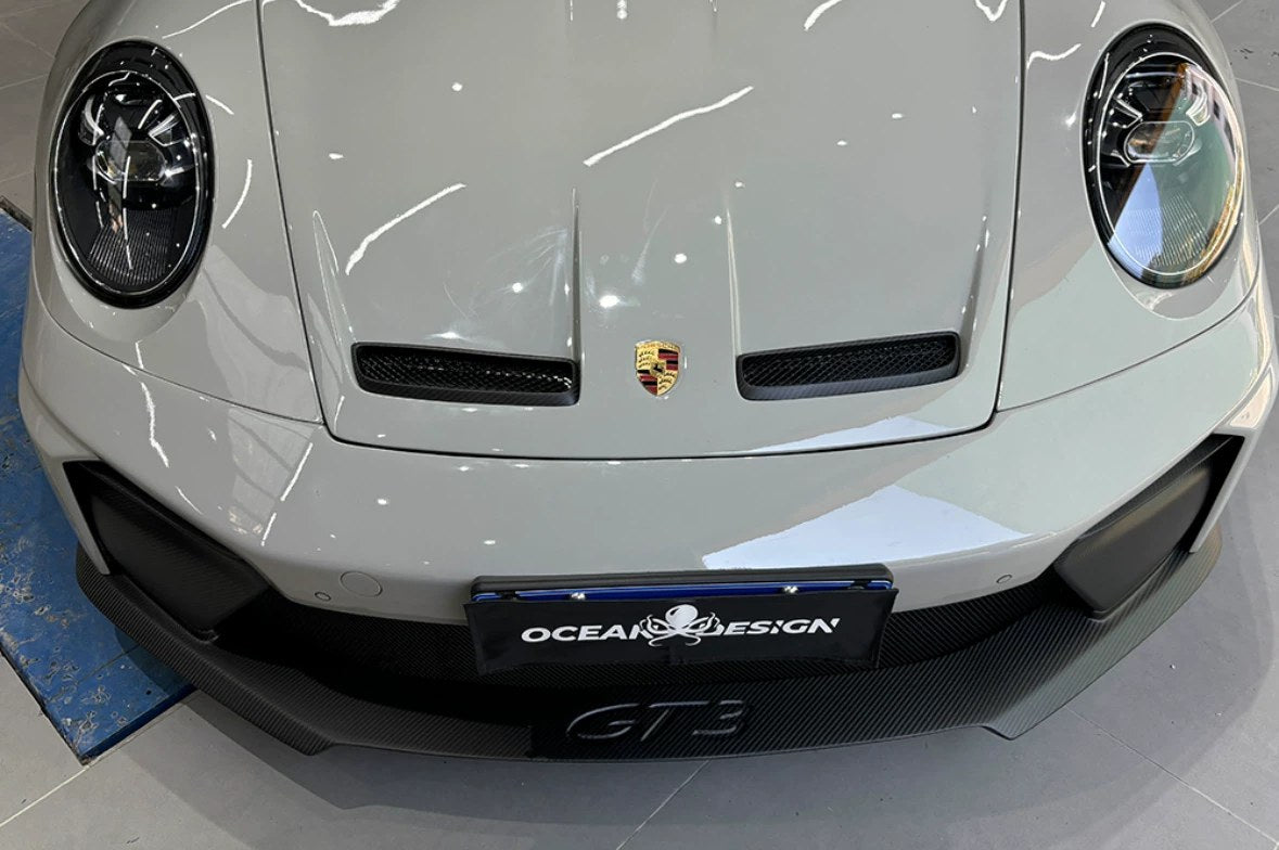 Porsche 911 992 to 992.2 GT3 Style Dry Carbon Fiber Conversion Kit – Front Bumper, Rear Bumper, Hood, Side Skirts, Engine Cover, GT Wing, Exhaust & More