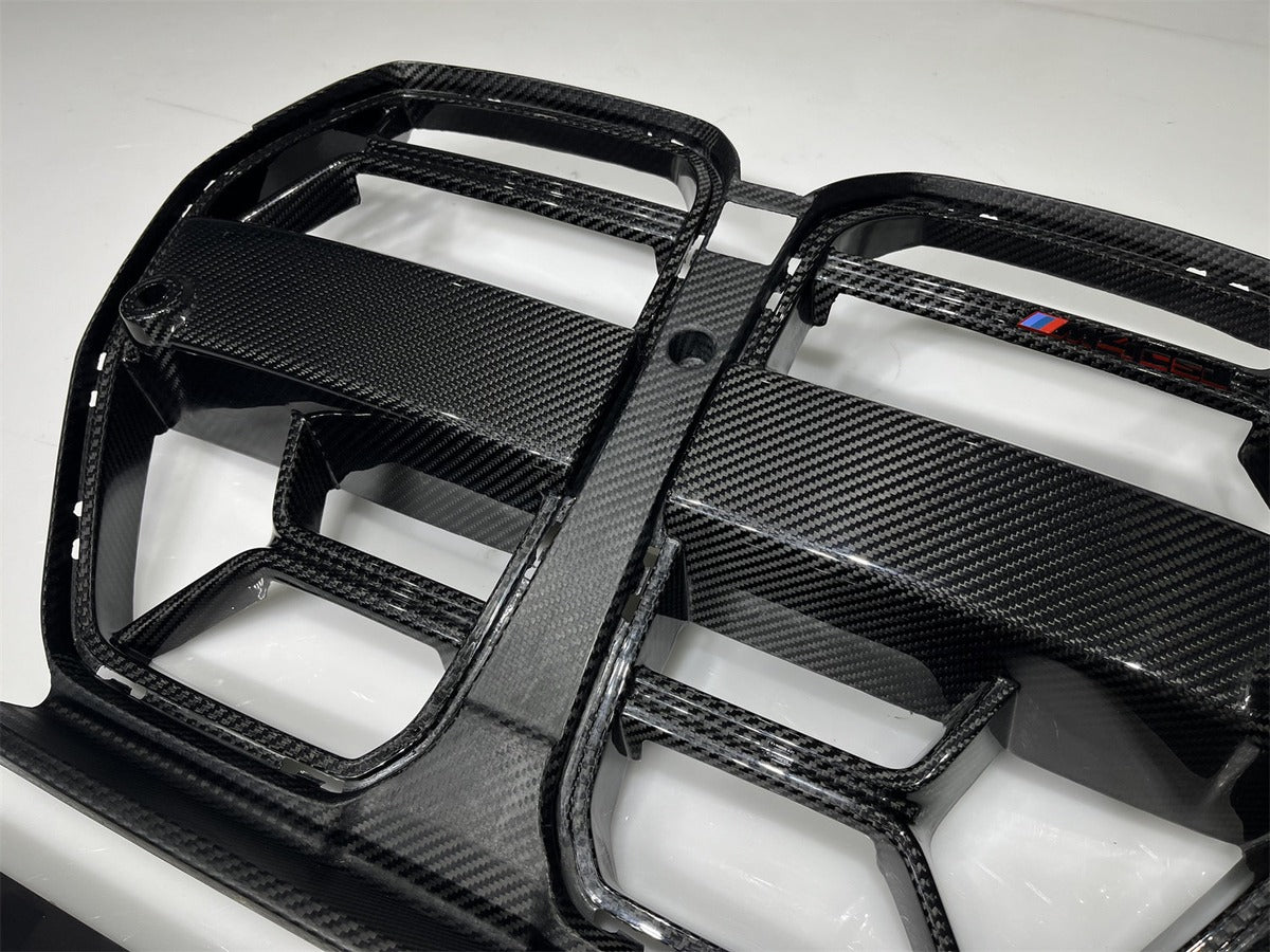 BMW G80 M3 / G82 M4 / G83 M4 CSL-Style Dry Carbon Fiber Grille + M3/M4 CSL Grille Badge