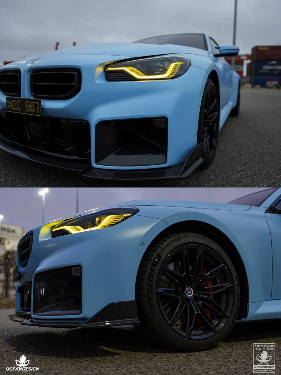 BMW G87 M2 OceanDesign OD-Style Dry Carbon Fiber Aero Kit – Front Lip / Side Skirts / Rear Lip / Rear Wing / Corner Pieces / Bumper Trim