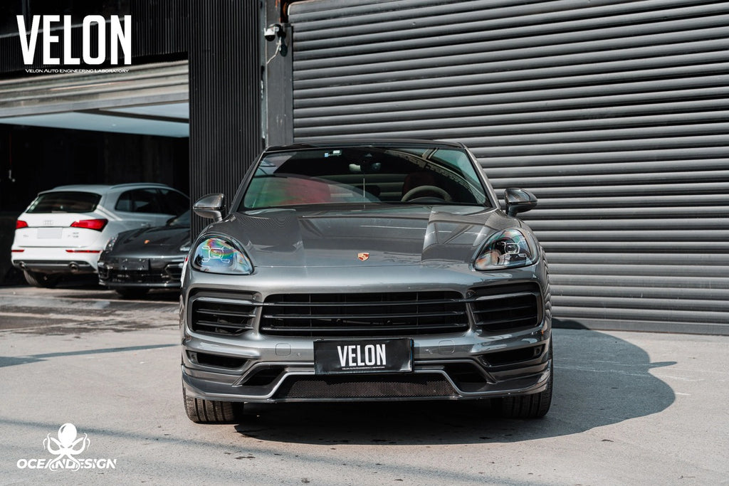 Porsche Cayenne OceanDesign OD-Style Carbon Fiber Aero Kit – Front Lip / Side Skirts / Rear Lip / Rear Wing / Front & Rear Fender Arches / Door Sills