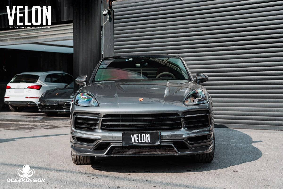 Porsche Cayenne OceanDesign OD-Style Carbon Fiber Aero Kit – Front Lip / Side Skirts / Rear Lip / Rear Wing / Front & Rear Fender Arches / Door Sills