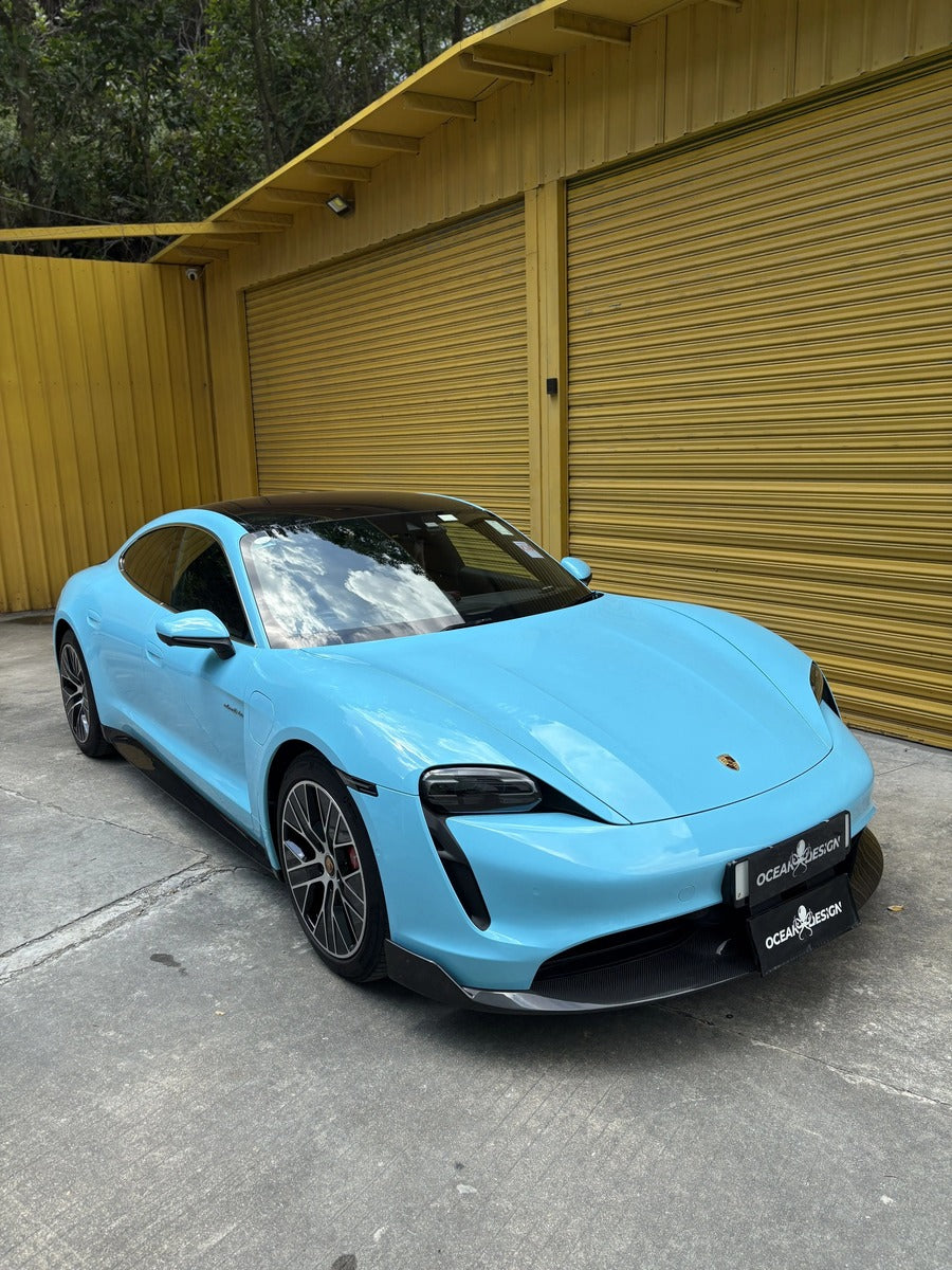 Porsche Taycan OceanDesign OD-Style Dry Carbon Fiber Aero Kit – Front Lip / Side Skirts / Rear Lip / Rear Wing / Mirror Covers
