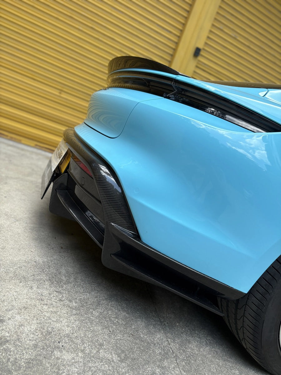 Porsche Taycan OceanDesign OD-Style Dry Carbon Fiber Aero Kit – Front Lip / Side Skirts / Rear Lip / Rear Wing / Mirror Covers