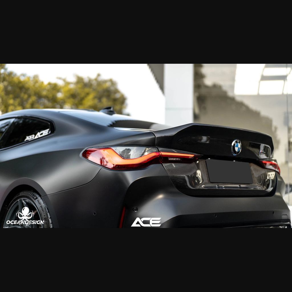 BMW G80 M3 / G82 M4 CSL-Style Dry Carbon Fiber Trunk Lid with Duck Tail Spoiler