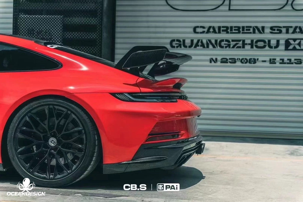 Porsche 911 992.1 GT3 Style Dry Carbon Fiber Aero Kit – Front Bumper, Rear Bumper, Side Skirts, Rear Wing, Hood, Roof, Exhaust
