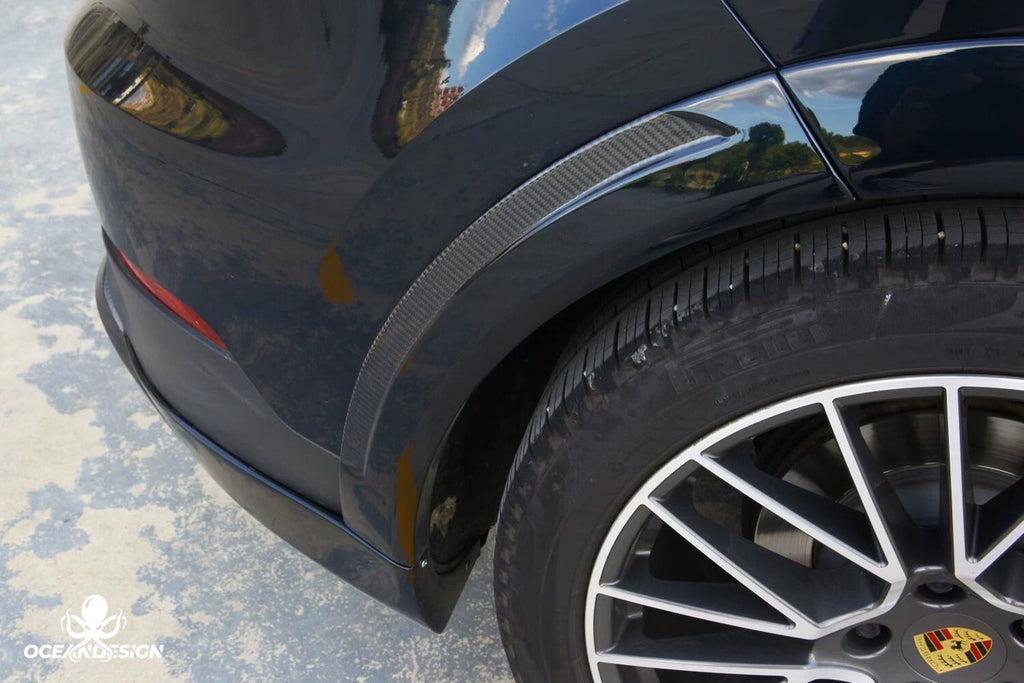 Porsche Cayenne OceanDesign OD-Style Carbon Fiber Aero Kit – Front Lip / Side Skirts / Rear Lip / Rear Wing / Front & Rear Fender Arches / Door Sills